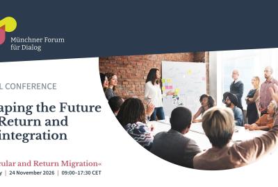Flyer zur Konferenz  des „Circular and Return Migration“ Weiterbildungsprogramms