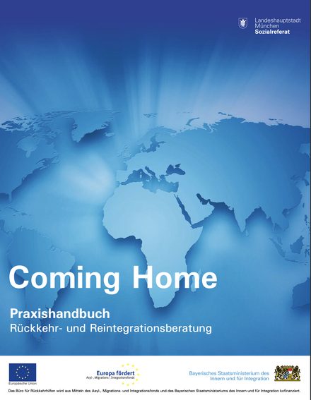 Titelseite: Coming Home – Praxishandbuch Rückkehr- und Reintegrationsberatung