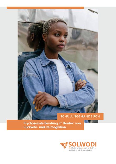 Titelseite: Schulungshandbuch Psychosoziale Beratung im Kontext von Rückkehr und Reintegration